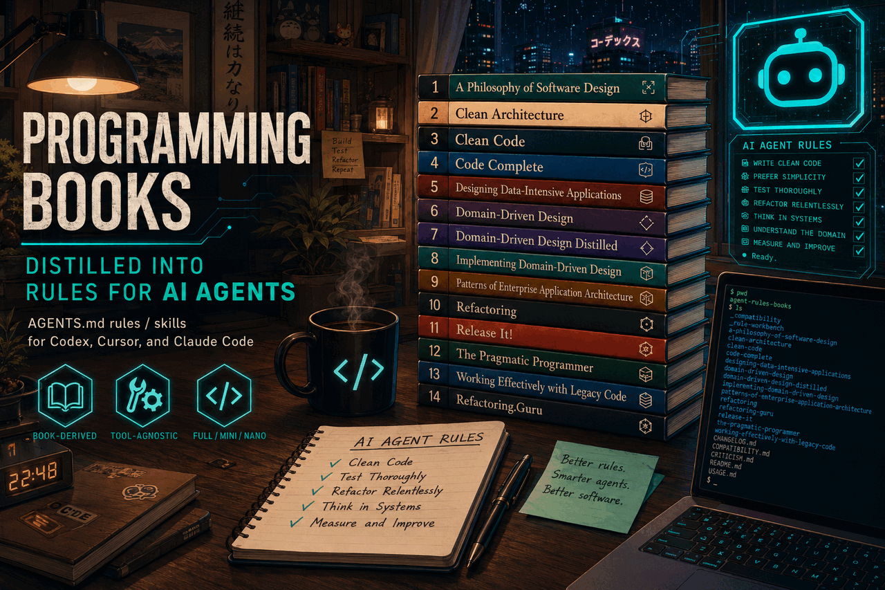 AI agent rules from programming books repository preview